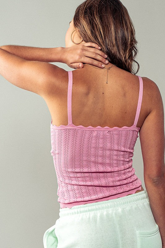BLISSFUL TEXTURED KNIT TANK TOP