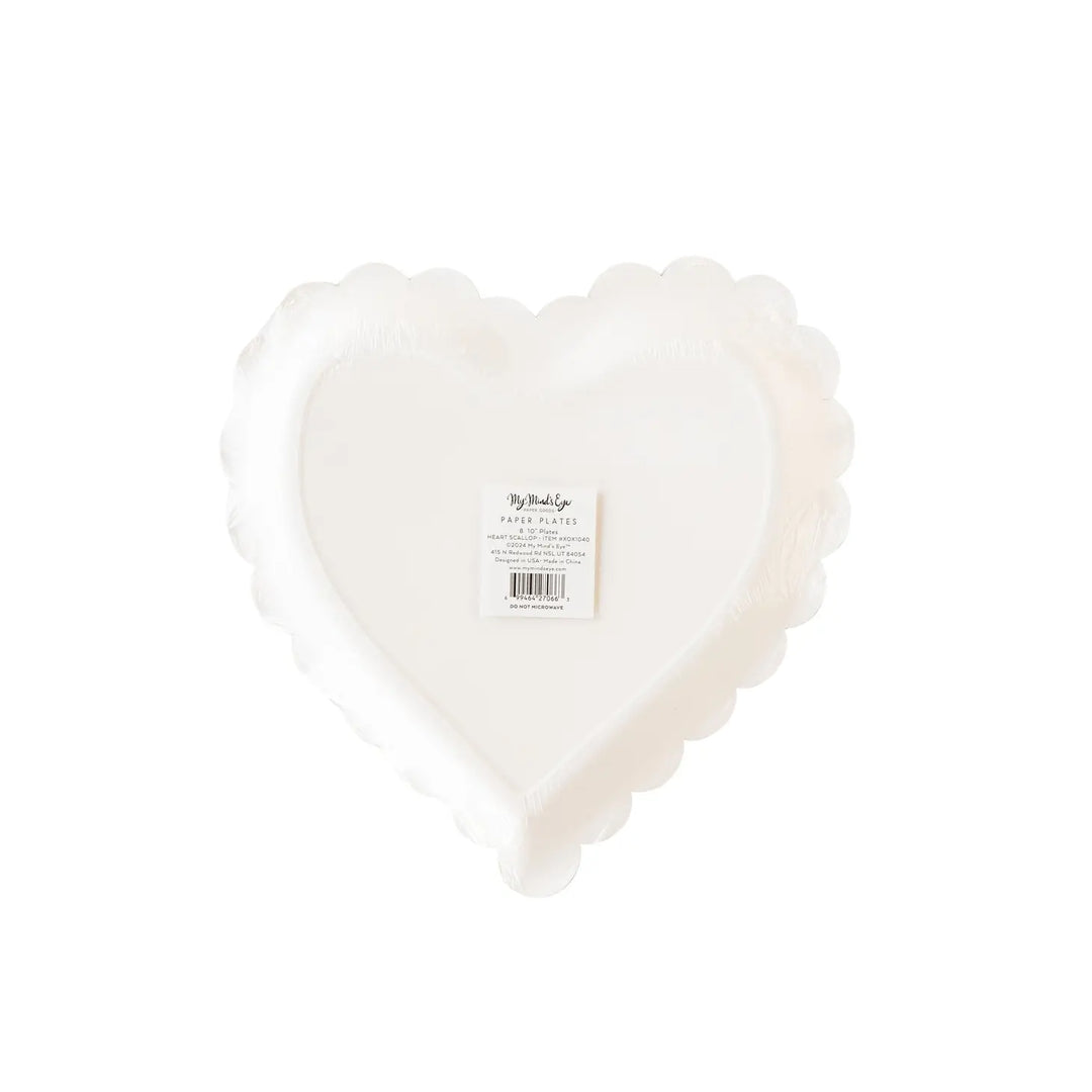 SCALLOPED HEART PAPER PLATE