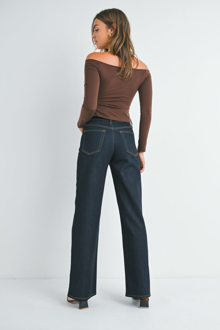 RELAXED WIDE LEG- SUPER DARK