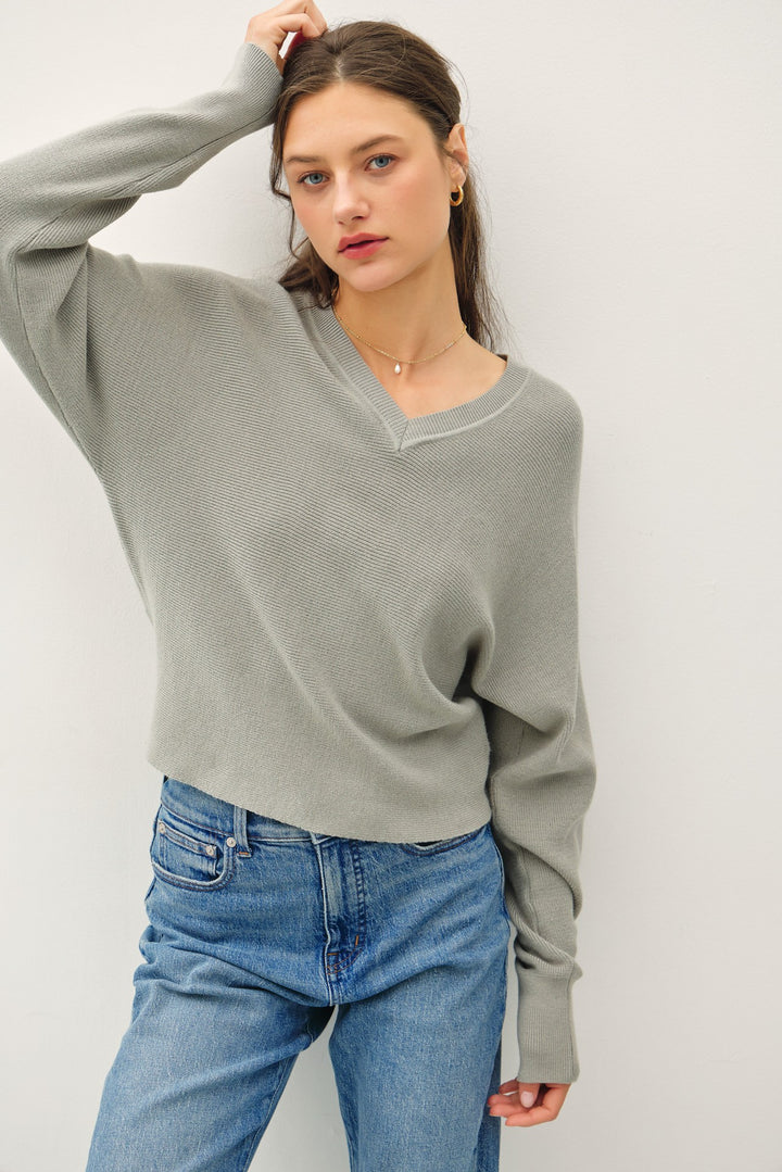 RIBBED OVERSIZED SWEATER