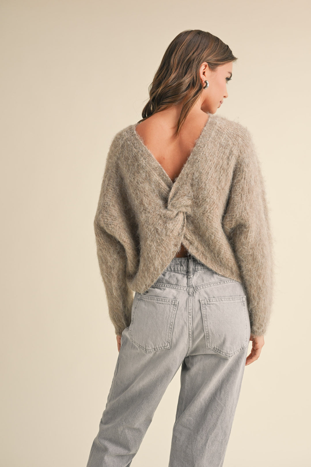 TWIST BACK SWEATER