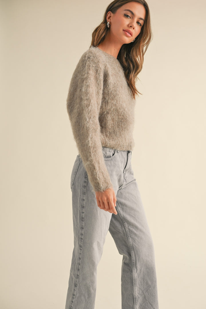 TWIST BACK SWEATER