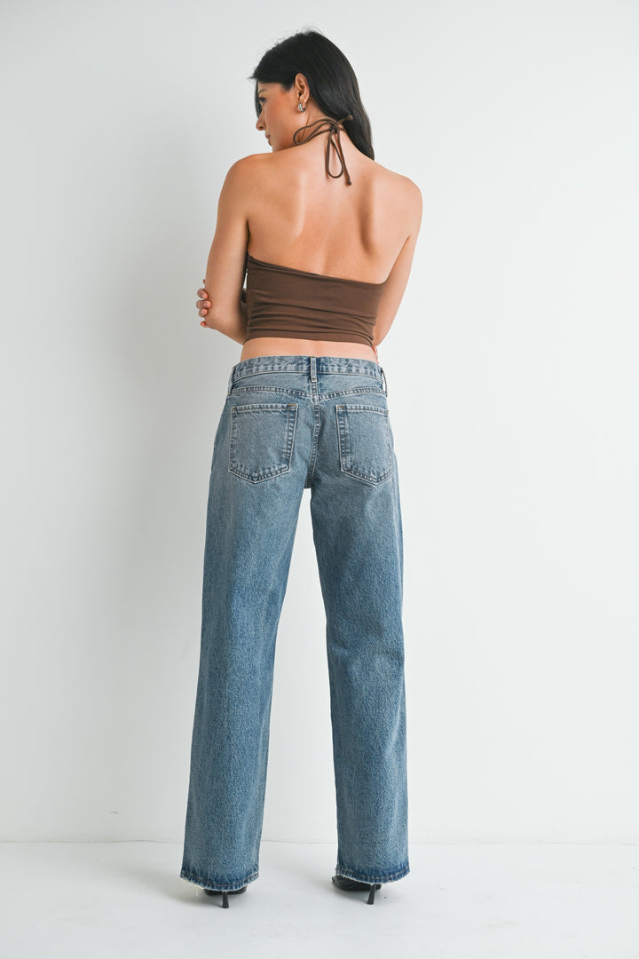 LOW RISE BAGGY JEAN- MEDIUM WASH