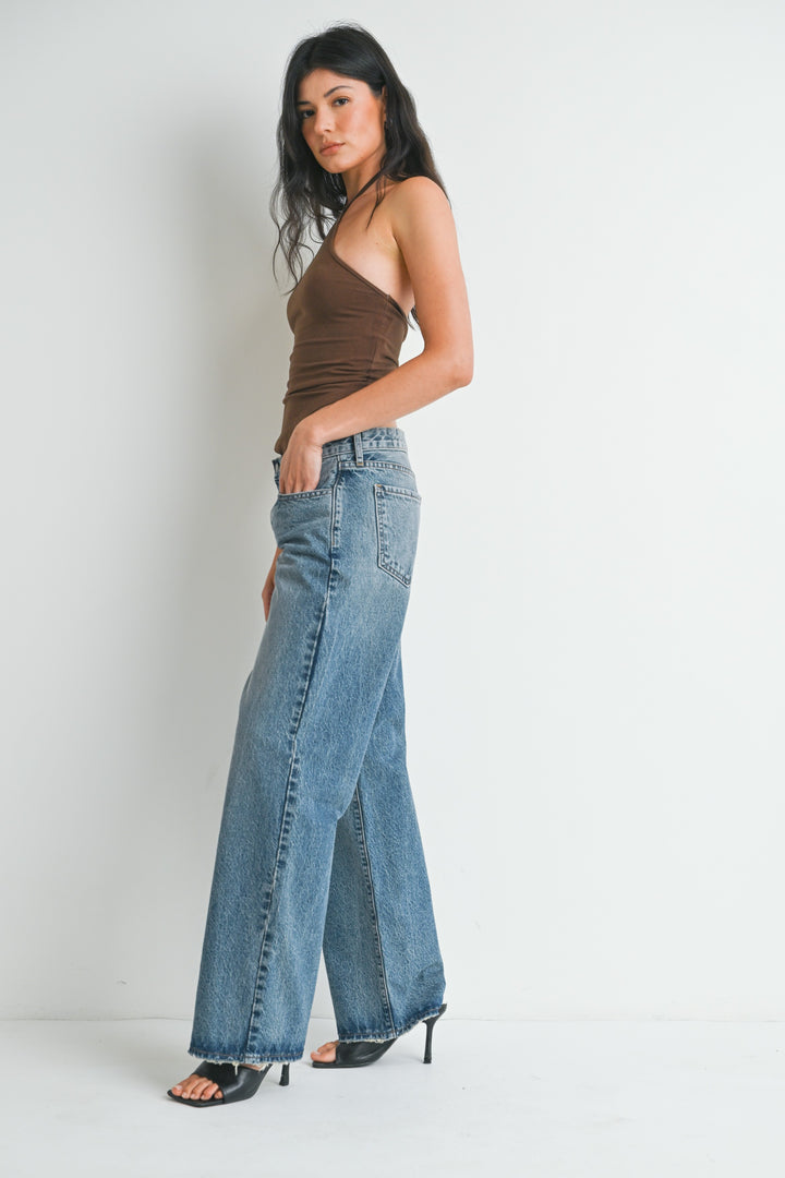 LOW RISE BAGGY JEAN- MEDIUM WASH