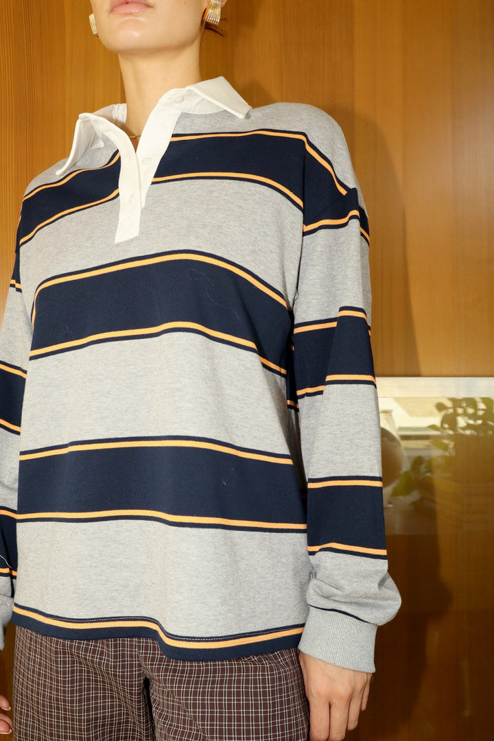 STRIPE KNIT POLO