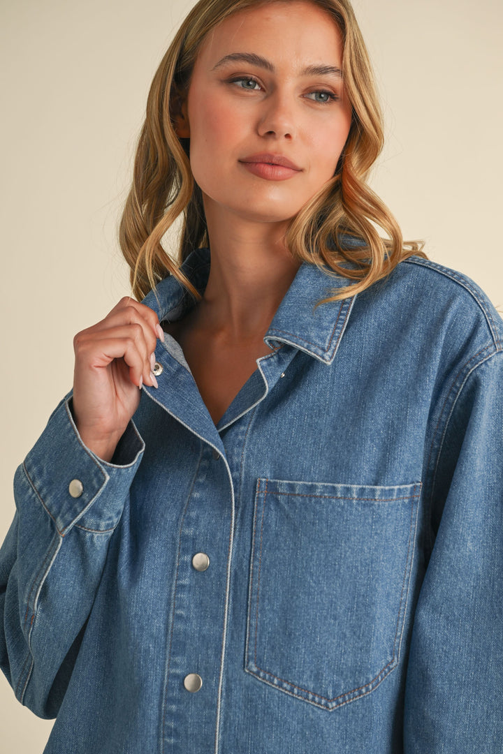 DENIM SHIRT DRESS