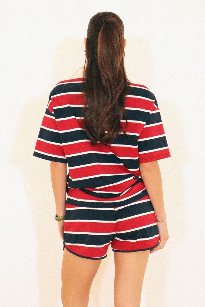 CLASSIC STRIPE POLO TOP