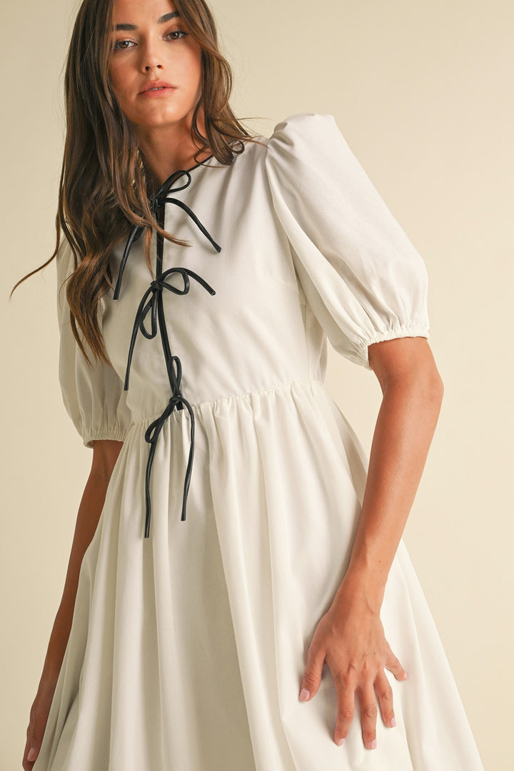 BOW TIE MIDI DRESS