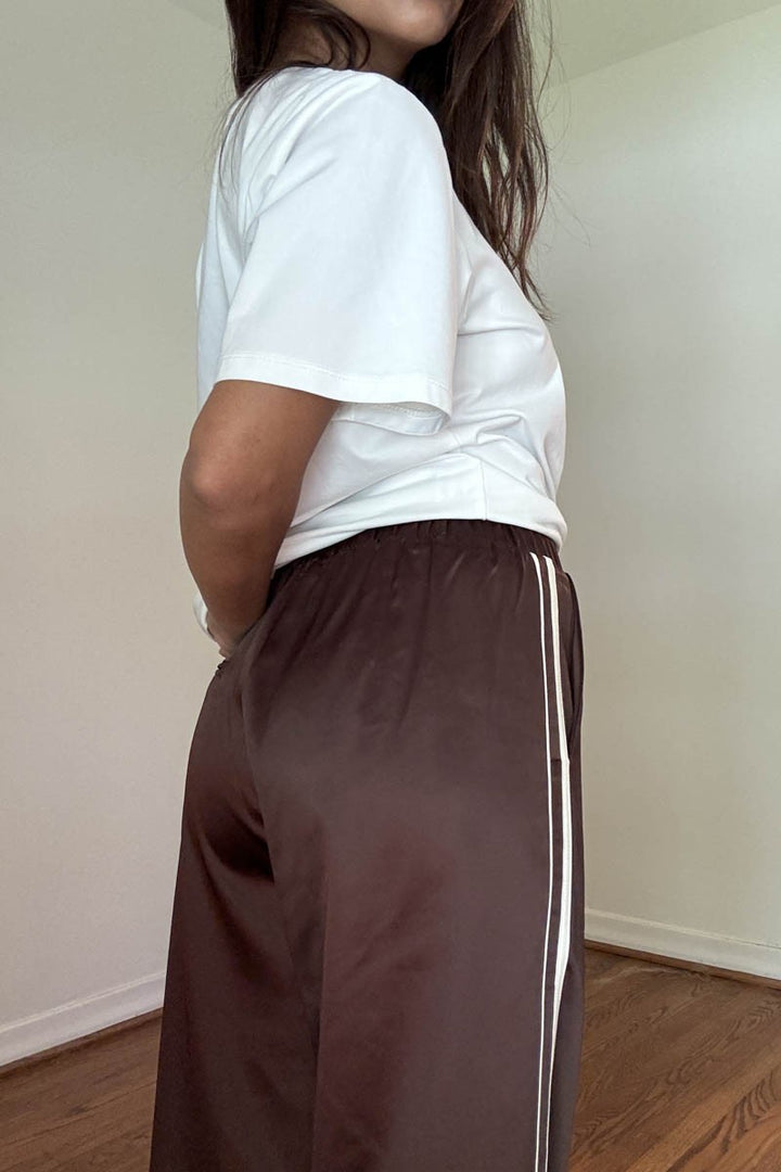 SATIN TRACK PANTS