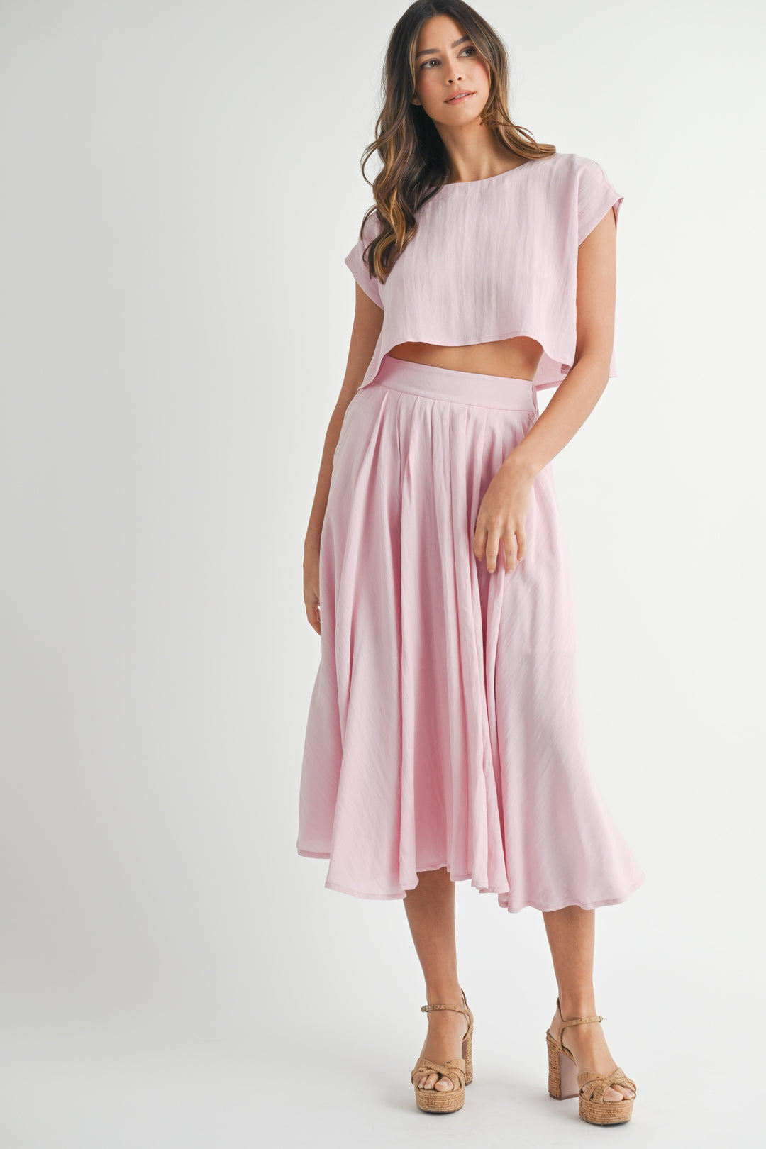 CROP TOP AND MIDI SKIRT SET