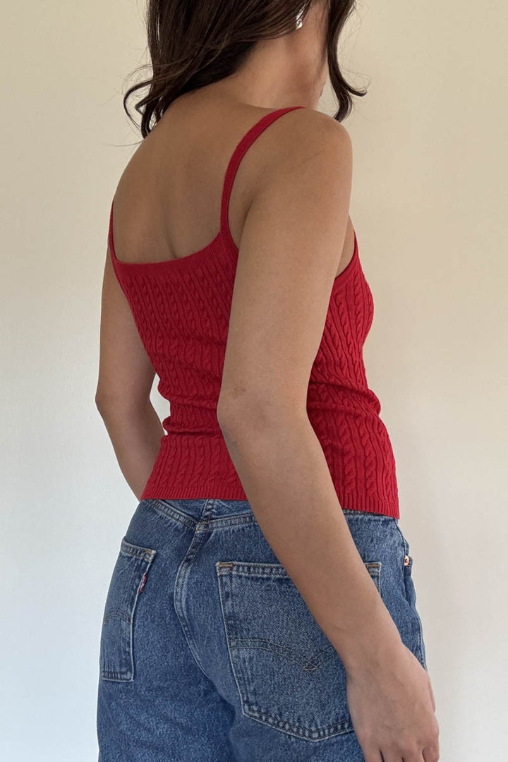 CABLE KNIT TANK
