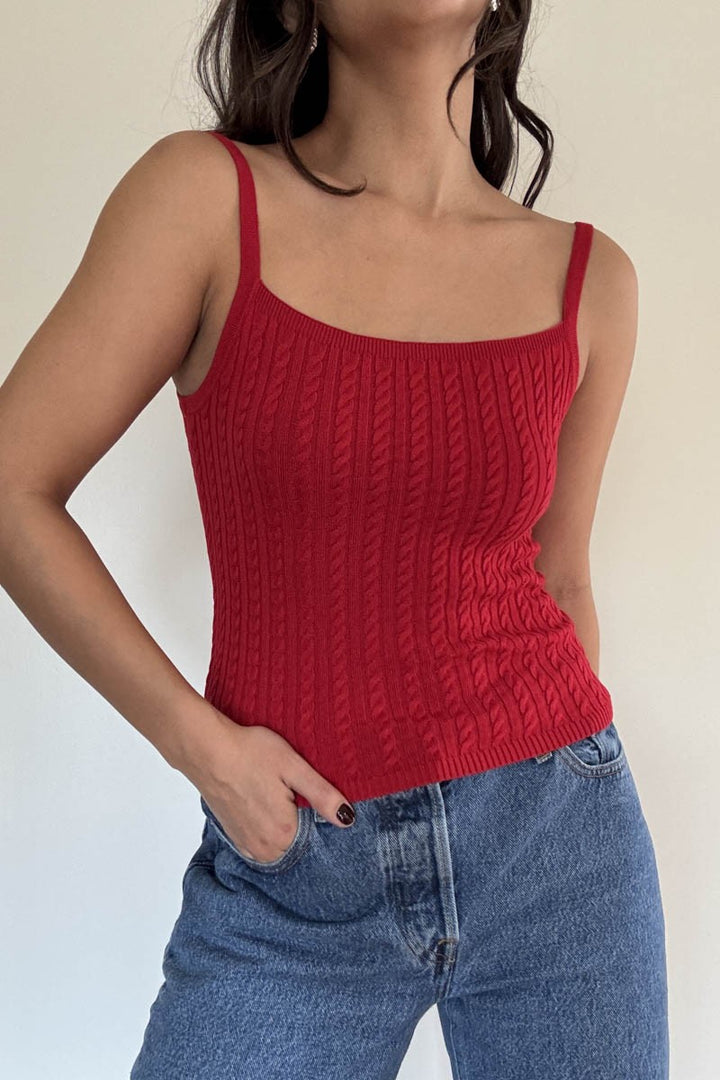 CABLE KNIT TANK