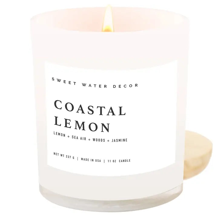 COASTAL LEMON 11OZ SOY CANDLE