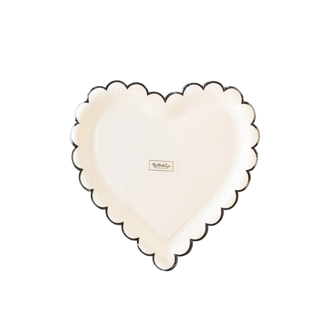 SCALLOPED HEART PAPER PLATE