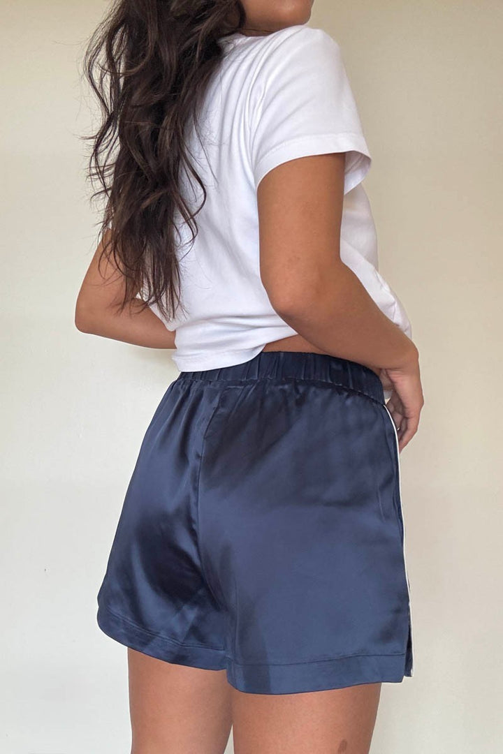 SATIN TRACK SHORTS