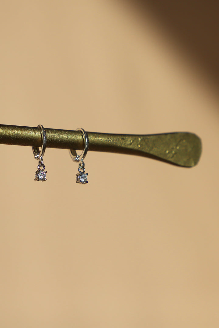 MINIATURE CZ DROP EARRINGS