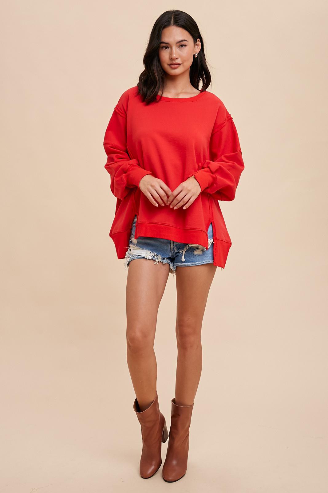 ANNABELLE PULLOVER SWEATER - CHILI