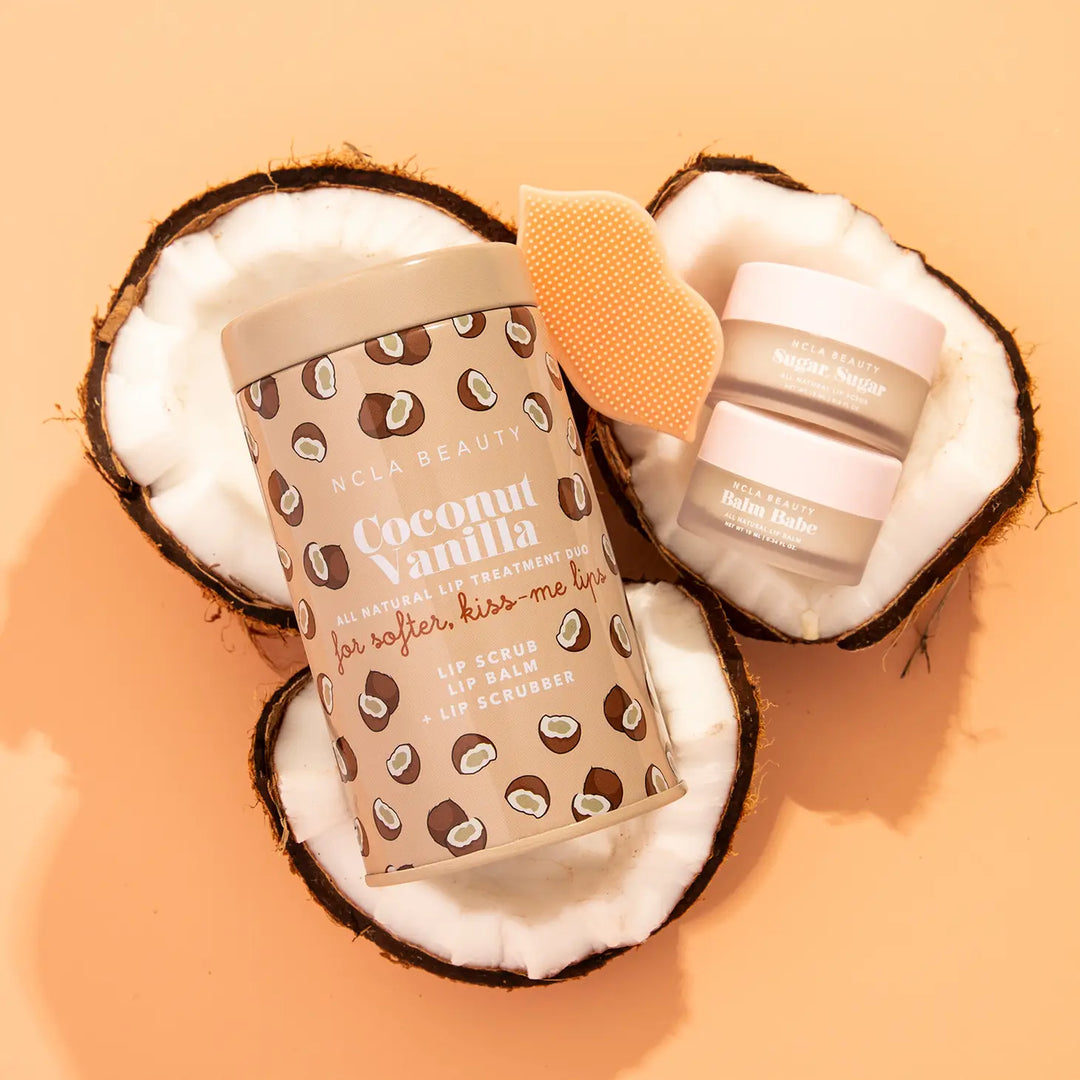 COCONUT VANILLA LIP CARE SET+LIP SCRUBBER