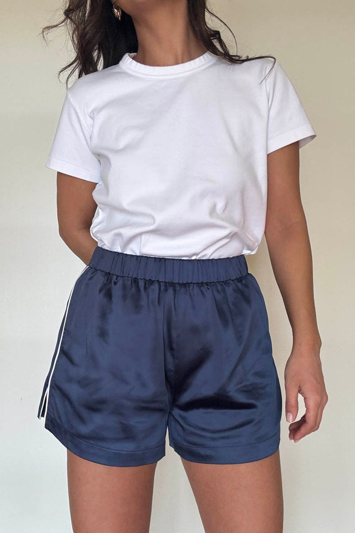 SATIN TRACK SHORTS