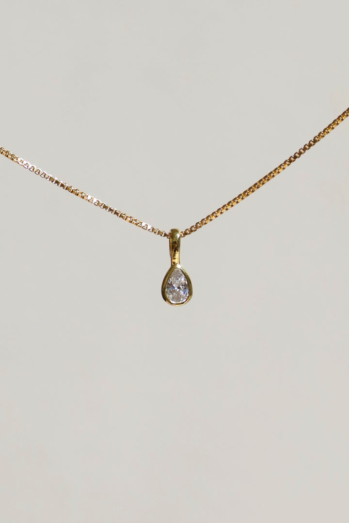 TEARDROP BEZEL BIRTHSTONE CHARM