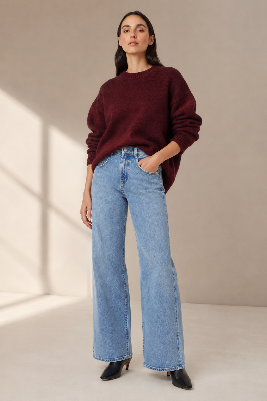 BLAINE HIGH RISE STRAIGHT JEAN - COAST