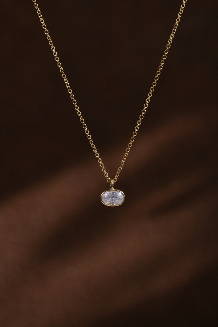 SHAY MICRO BEZEL NECKLACE- GOLD