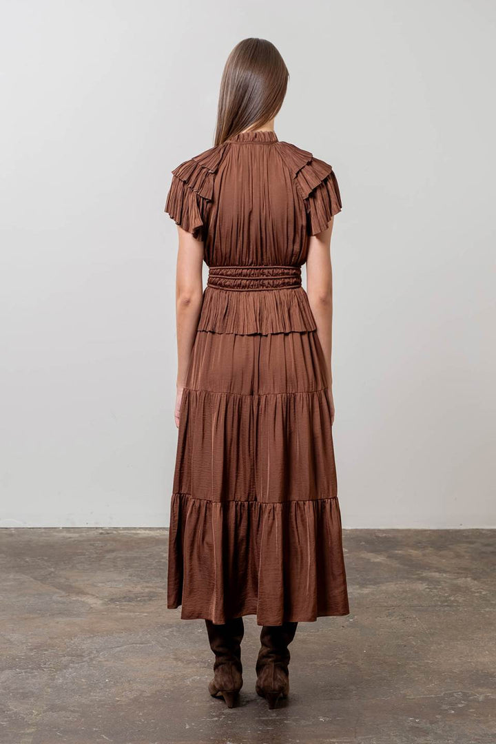 REBEKAH TIERED MIDI DRESS