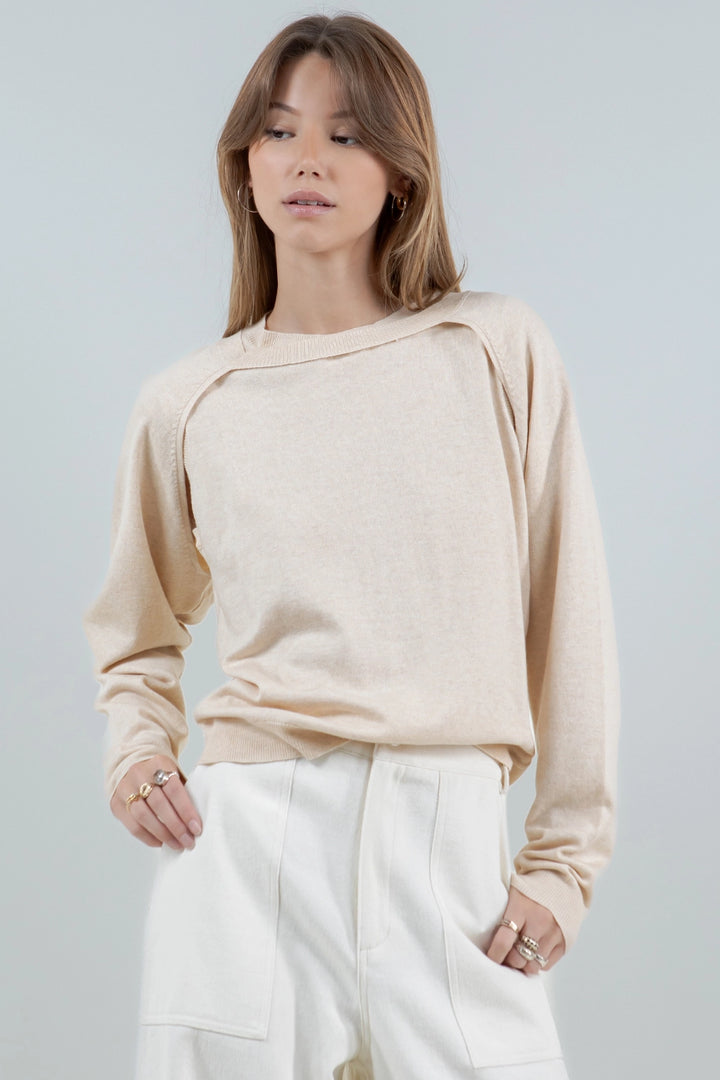 Bolero Knitted Sweater - Cream