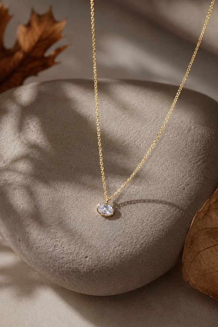 SHAY MICRO BEZEL NECKLACE- GOLD