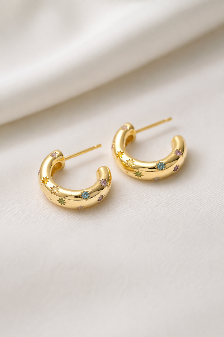 PENNY CZ STAR HOOP