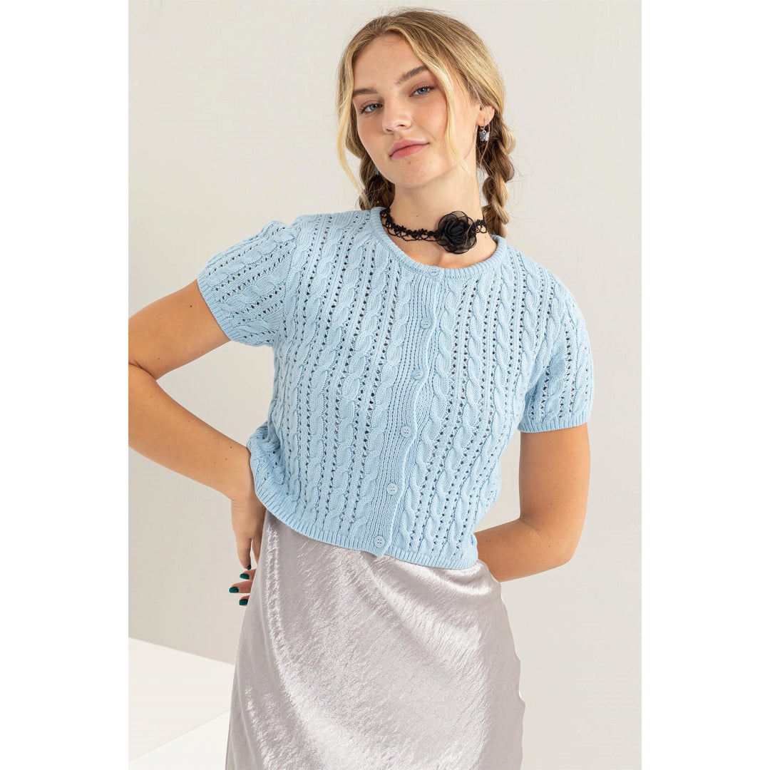 KIERA CABLE KNIT TOP