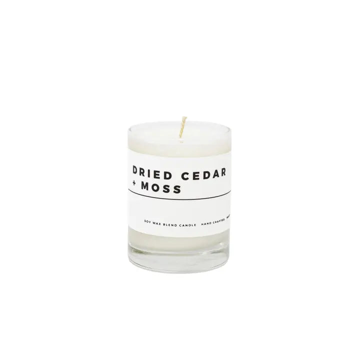 DRIED CEDAR + MOSS MINI CANDLE