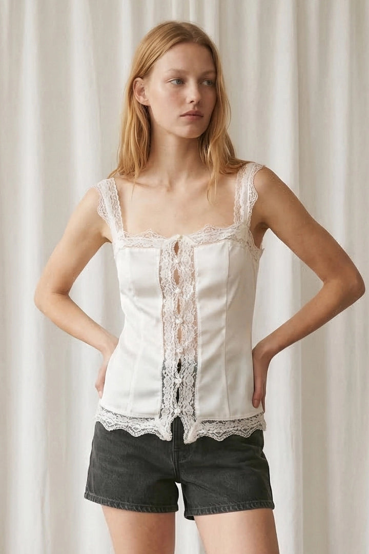 LACE TRIM CAMISOLE TOP