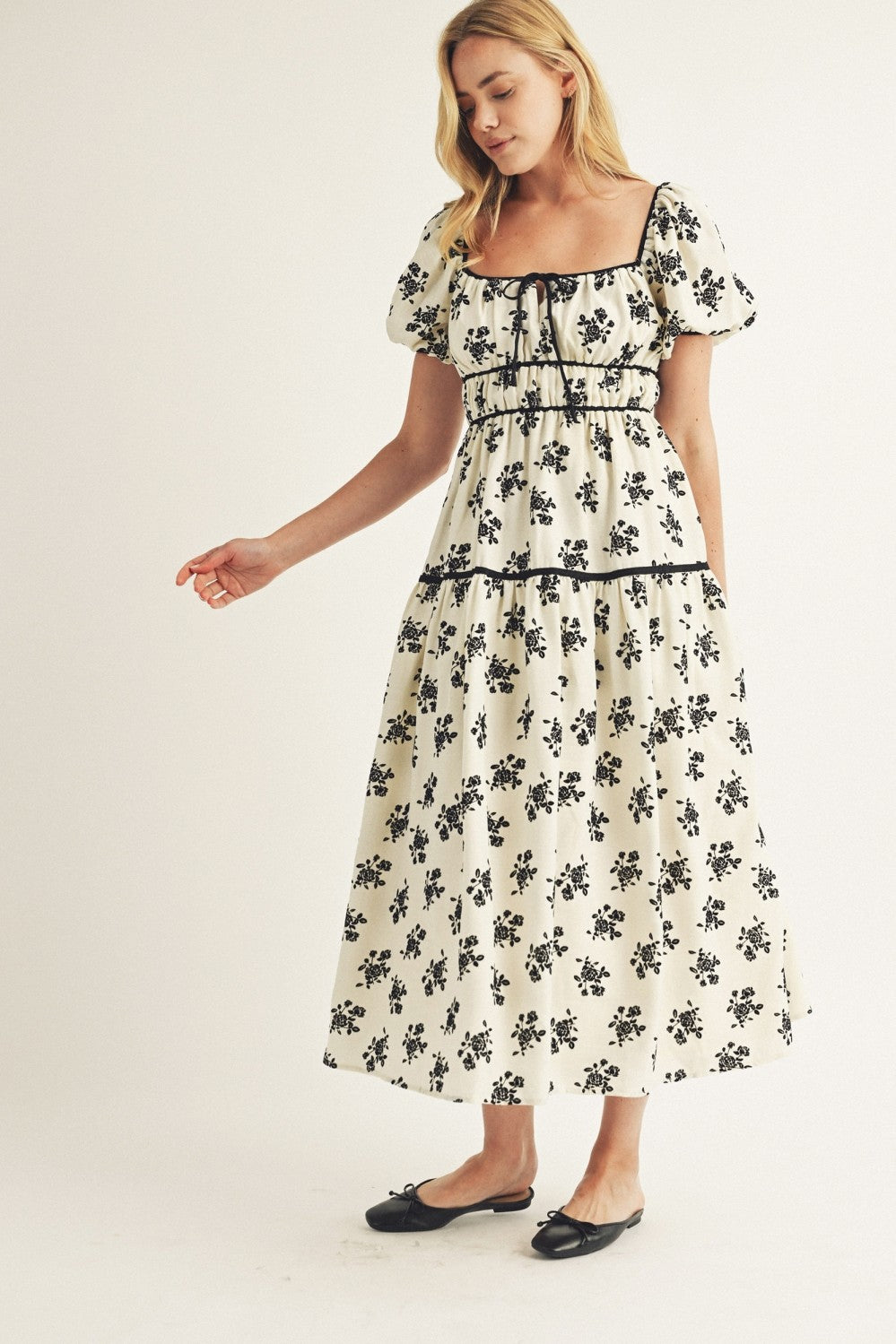 PRAIRIE FLORAL MIDI DRESS