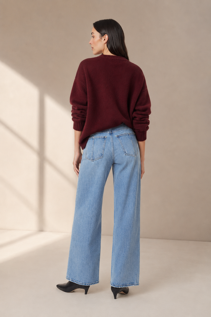 BLAINE HIGH RISE STRAIGHT JEAN - COAST