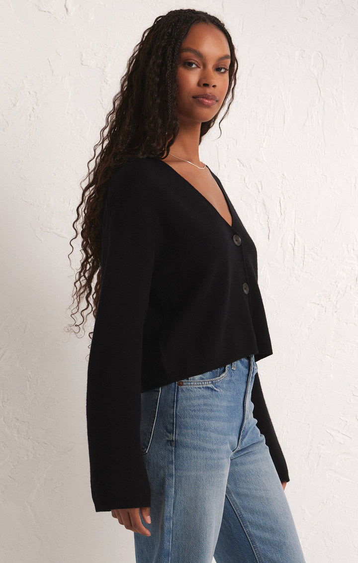 ESTELLE CARDIGAN-BLACK