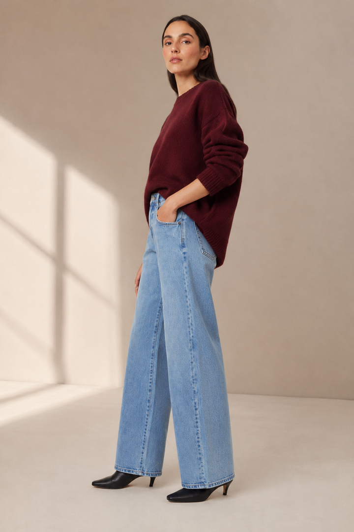 BLAINE HIGH RISE STRAIGHT JEAN - COAST
