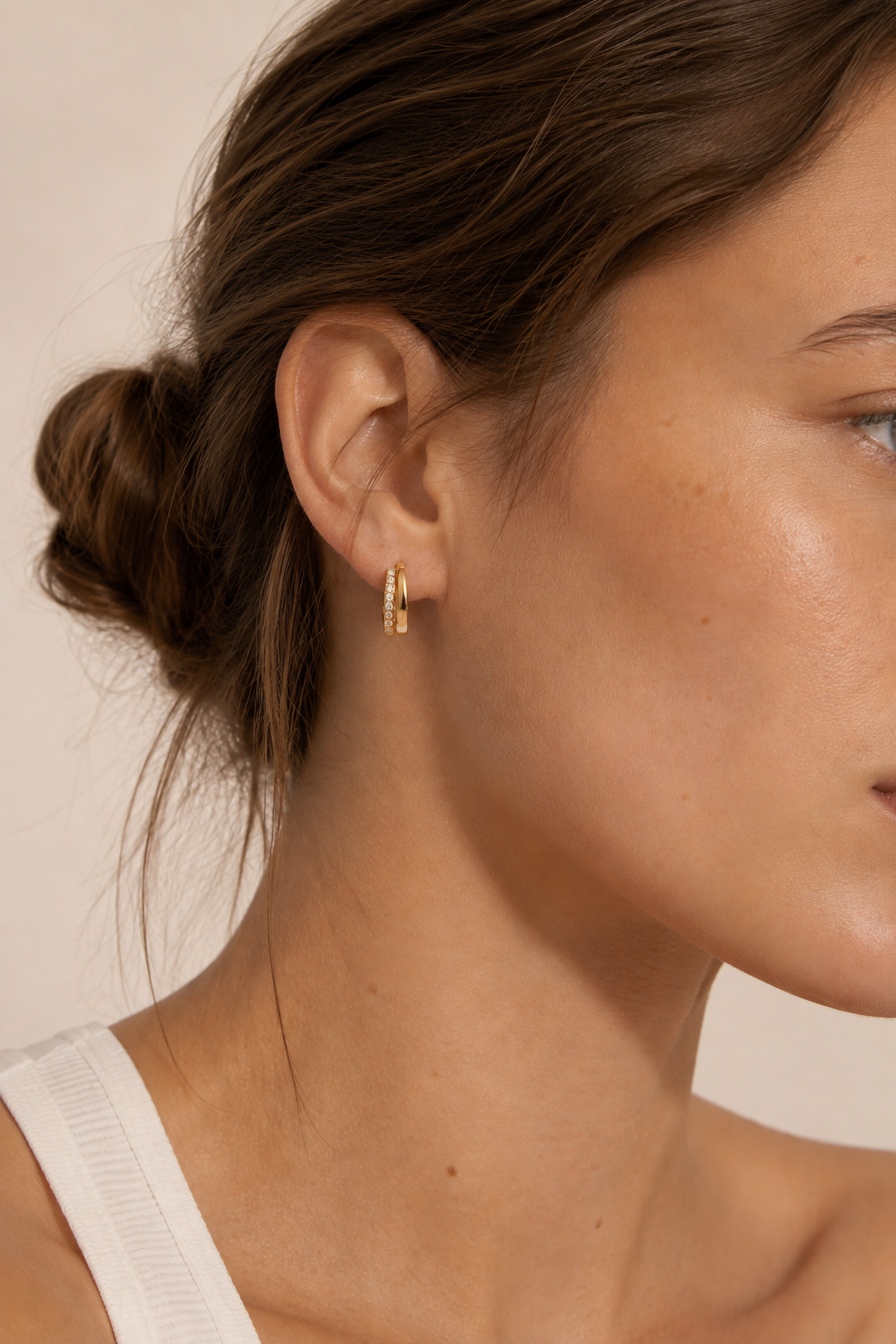 ARDEN SPLIT HOOPS- GOLD