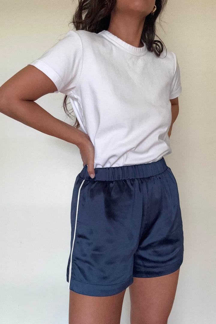 SATIN TRACK SHORTS