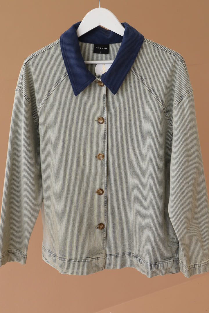 JOEY STRIPED BARN JACKET