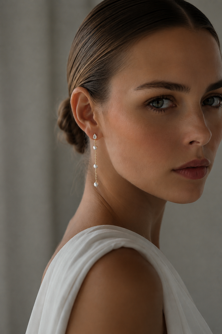 SUNNY PEARL DROP EARRINGS