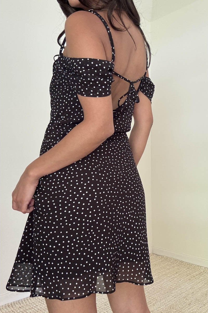 COLD SHOULDER MINI DRESS