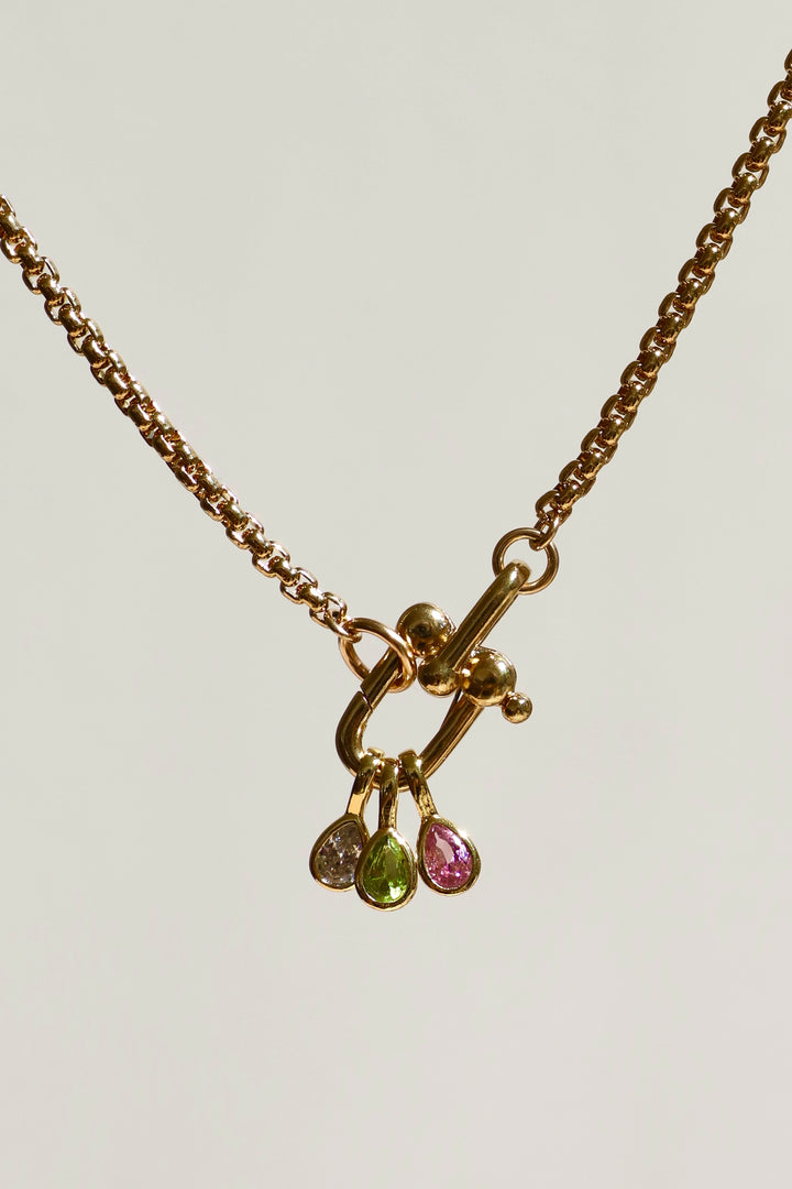 TEARDROP BEZEL BIRTHSTONE CHARM