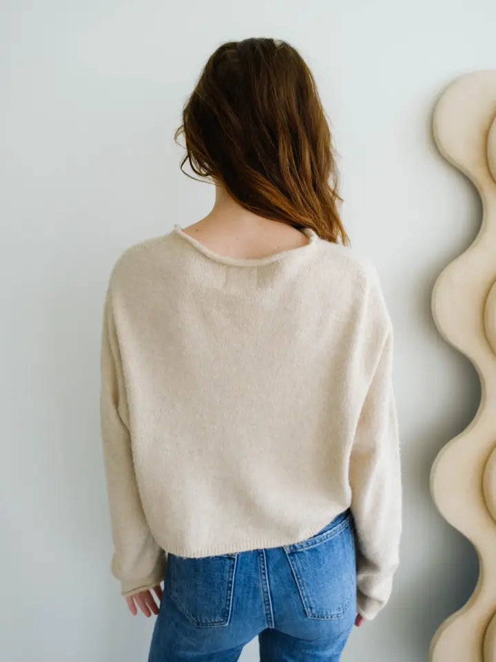 NATURAL PIPER CARDIGAN