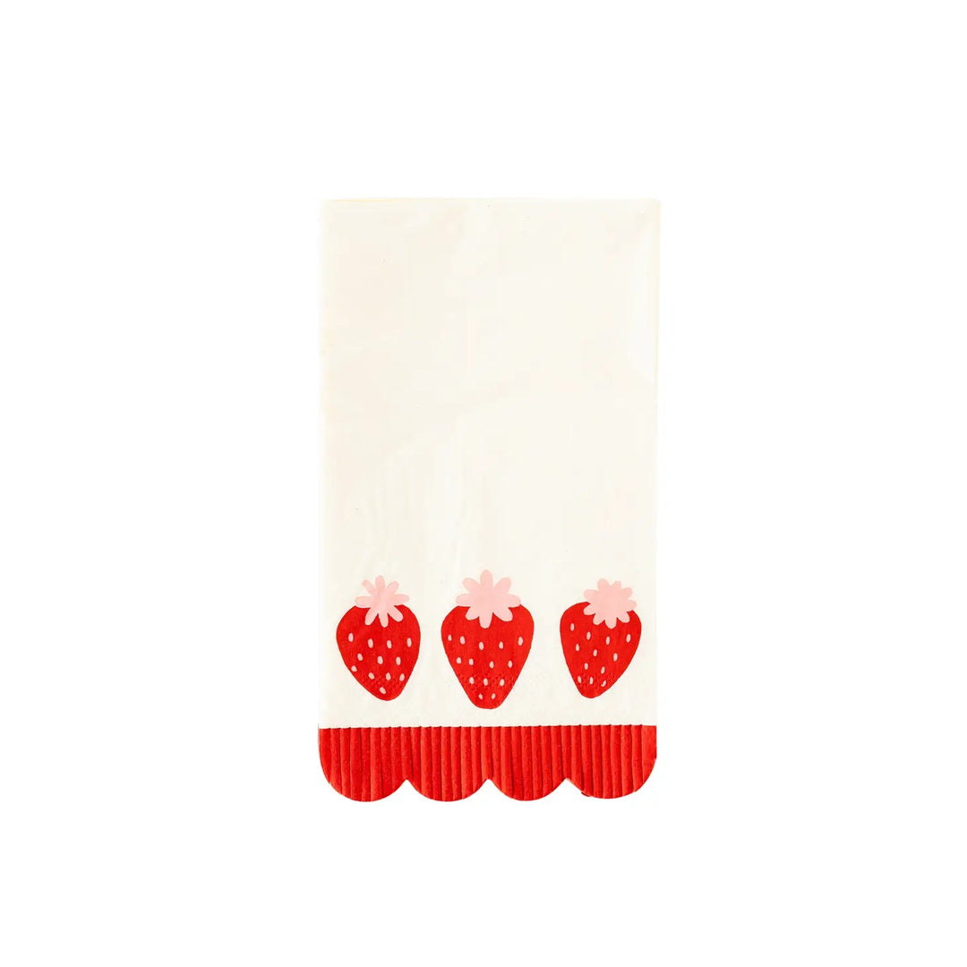 BERRY FRINGE SCALLOP GUEST TOWEL