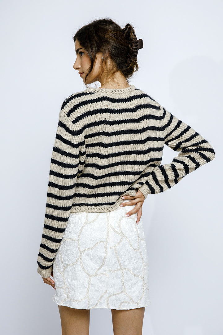 NAUTICAL STRIPED CARDIGAN