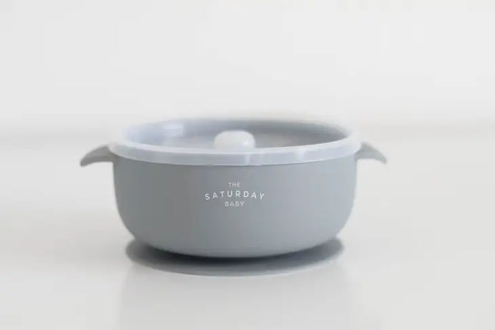 SUCTION BOWL WITH LID AND SPOON