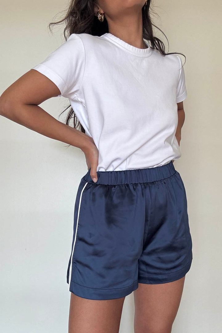 SATIN TRACK SHORTS