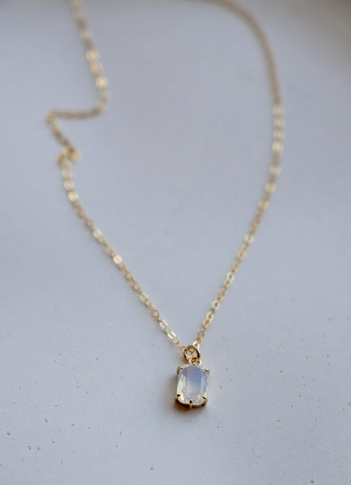 WREN WHITE OPAL NECKLACE