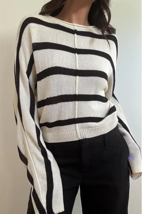 STRIPED KNIT SWEATER